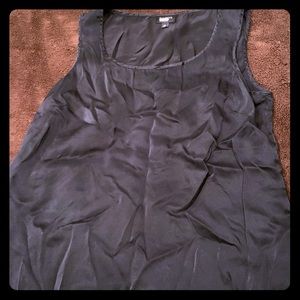 Black silk top